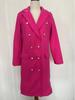 European Size Women's Multi-Button Woolen Overcoat - Autumn/Winter Collection