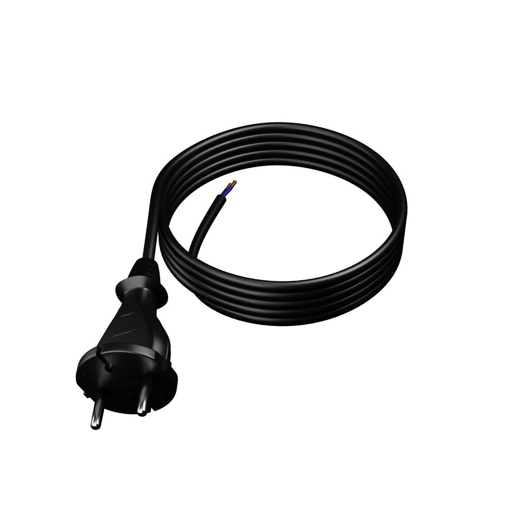 Kabel Zasilający Gumowy Z Wtyczką Prostą 4,5M 2X1,5Mm2 Typ E 16A