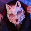 Halloweenowa Półmaska Smoka Wilka Czaszki Regulowana Maska Kostiumowa na Imprezę Horrorową Cosplay Nawiedzony Dom Przerażające Wzory