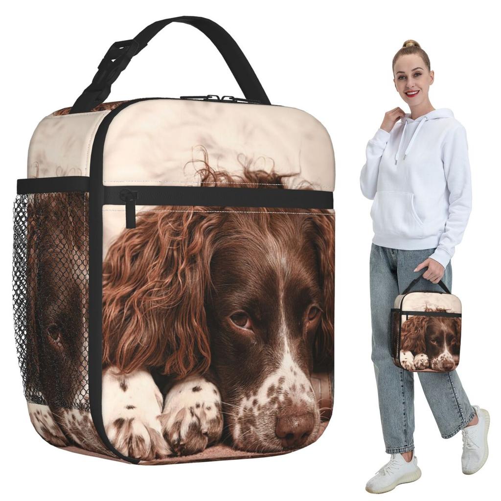 English Springer Spaniel Insulated Lunch Bag for Women Office Cooler Thermal Food Box Tote Leakproof Lunch Boxes Container