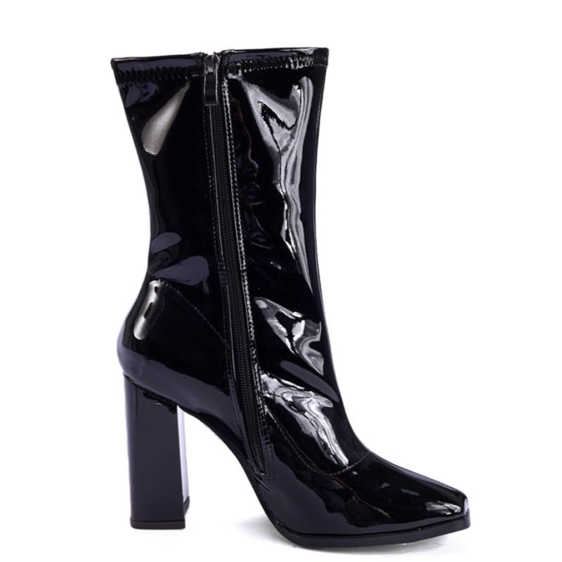 Womens 2024 New Brand Design Chelsea Boots Fashion Side Zipper Ankle Boots Casual Party Autumn Winter High Heel Women Boots