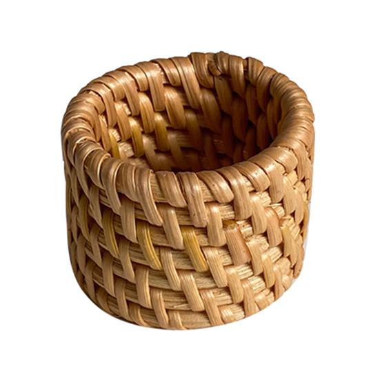 Rattan Woven Napkin Ring Handmade Rustic Napkin Ring Reusable Napkin Holder Table Decor for Wedding Party Everyday Use