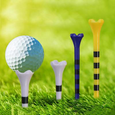 10Pcs 38/70/82MM Golf Tee Striped Height Adjustable Sharp Tip Plastic Golf Ball Holder Golf Training Aid Spike Kit Golf Accessories Golfer Gifts