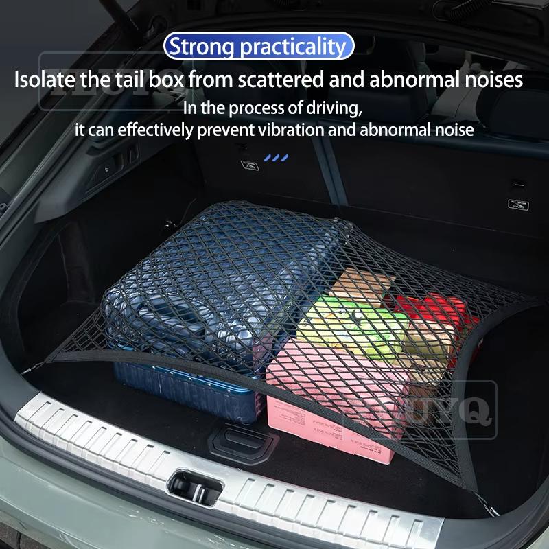 Trunk Net Pocket for Genesis GV70 2020-2025 Car Trunk Luggage Fixing Net Elastic Nylon Anti-Slip Car Interior Accessories
