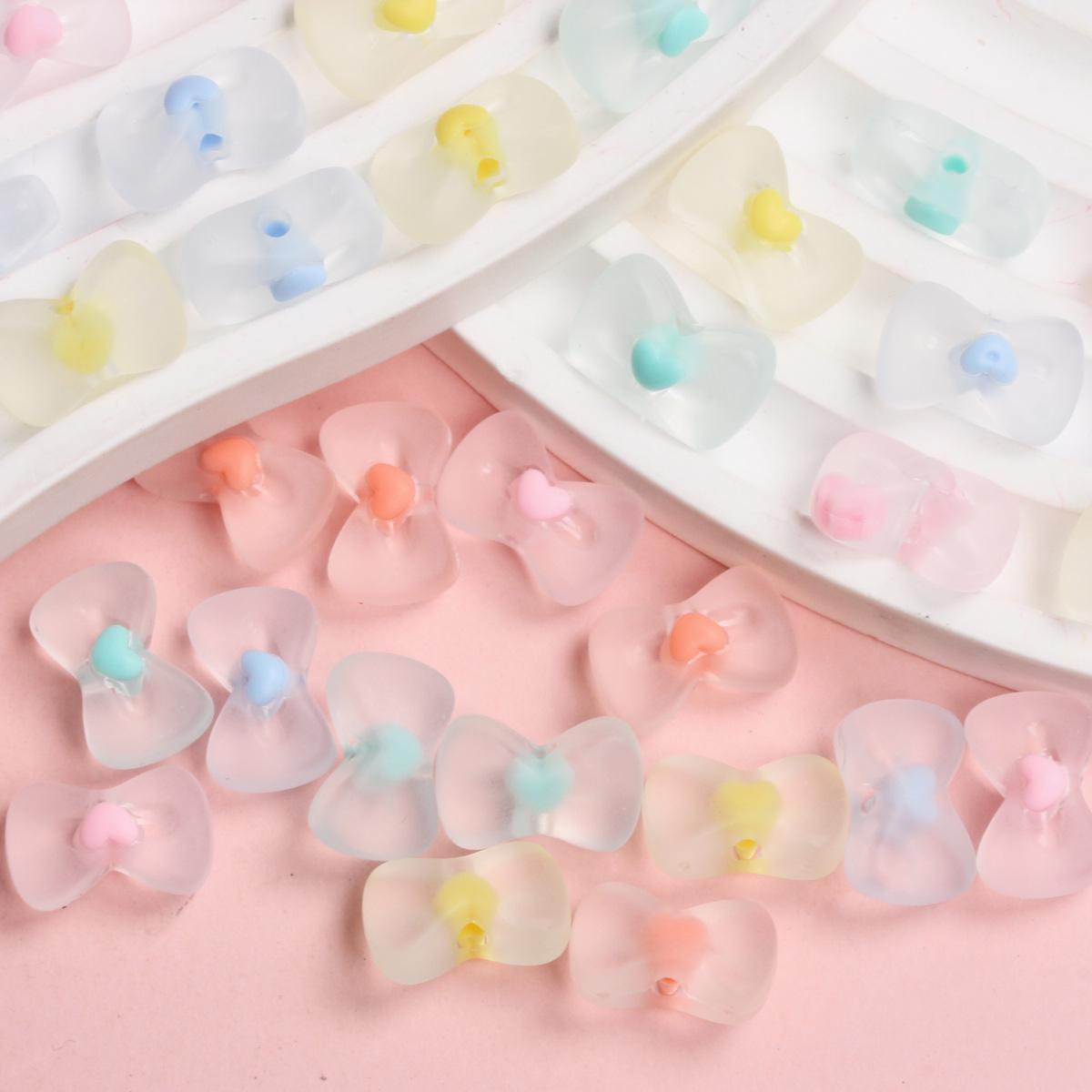 

50 шт. браслеты свободные бусины DIY банты матовое для брелока 10*15,8 мм акрил для ожерелья ювелирные аксессуары изготовление ювелирных изделий