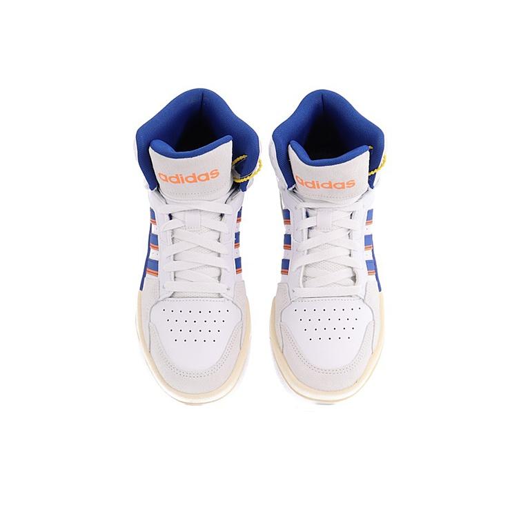 adidas Neo Entrap Mid Skóra Syntetyczna Wygodne Trwałe Buty Skate Mid-Top Męskie Sneakersy Białe Niebieskie Pomarańczowe FW3454