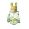 Water Bottle Creative Children Pc Plastic Cup Strap Kettle Kindergarten Student Cartoon Rabbit Straw Cup 1011 New