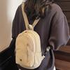 New Solid Color Crossbody Bag Waterproof Nylon Lightweight Shoulder Sling Backpack Multi-Compartment Mini Backpack Casual Use