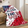 Patriotic design featuring stars, stripes, and "God Bless the USA" text. for all seasons blanket lunch break throw gift