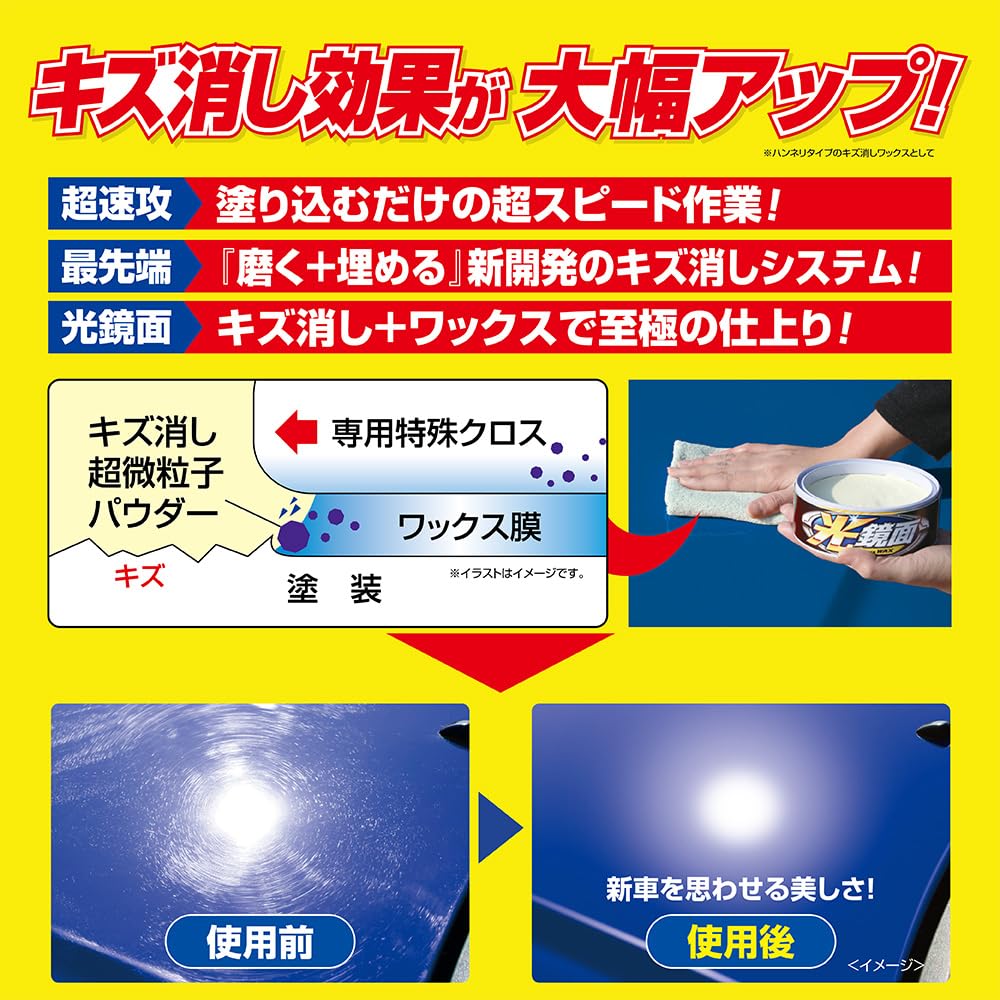 SOFT99 Wax for Pearl Metallic Protects and Polishes Automotive Cloth 00419 Wax, Mirror-Finish & Cars, Paint,