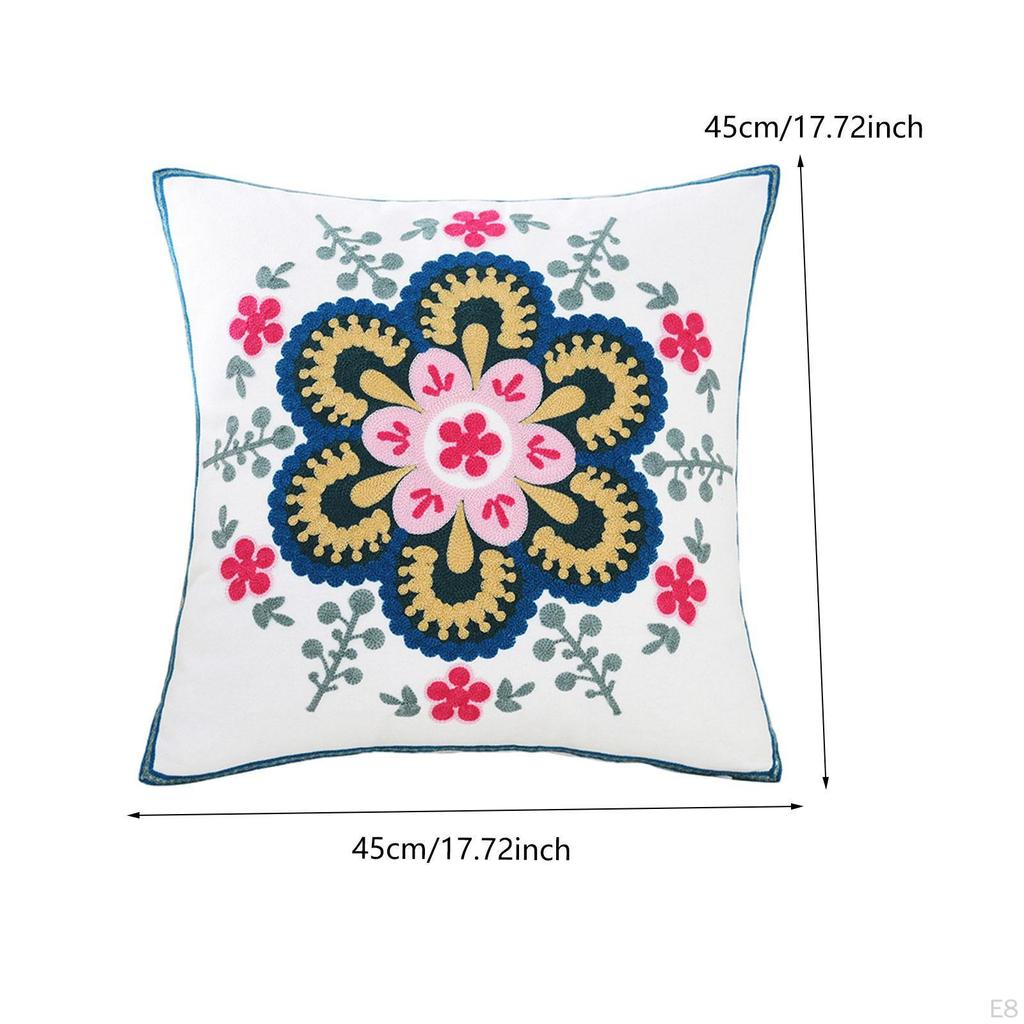 Dekorativer Kissenbezug Überwurf Kissenbezug Kissenhülle Bestickt Floral