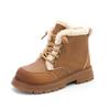 Kids Shoes Boots for Girl 2024 Winter Toddlers Causal Cotton Boots Thick Bottom Plush Versatile Children's Platform Ankle Boots