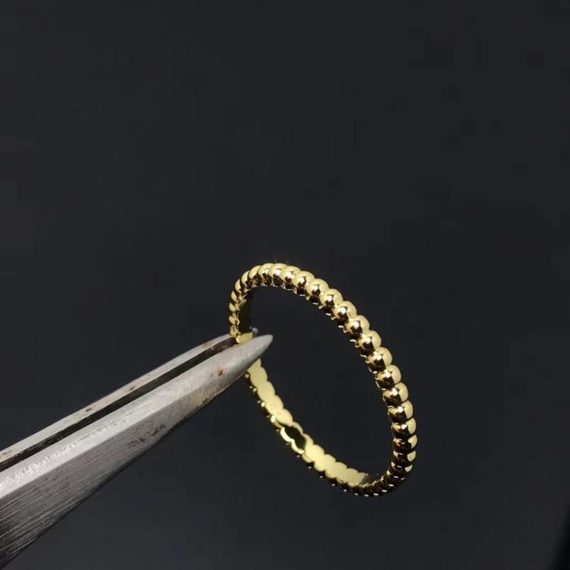 

Bead Edge Bead Ring V Gold Plated 18k Rose Gold Fashion Personalized Index Finger Light Luxury Niche Design no. 9