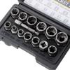 Chromium-molybdenum Steel Nut&bolt Extractor Socket Set Spiral Design High Hardness Broken Nut Remover Anti-fracture Anti-slip