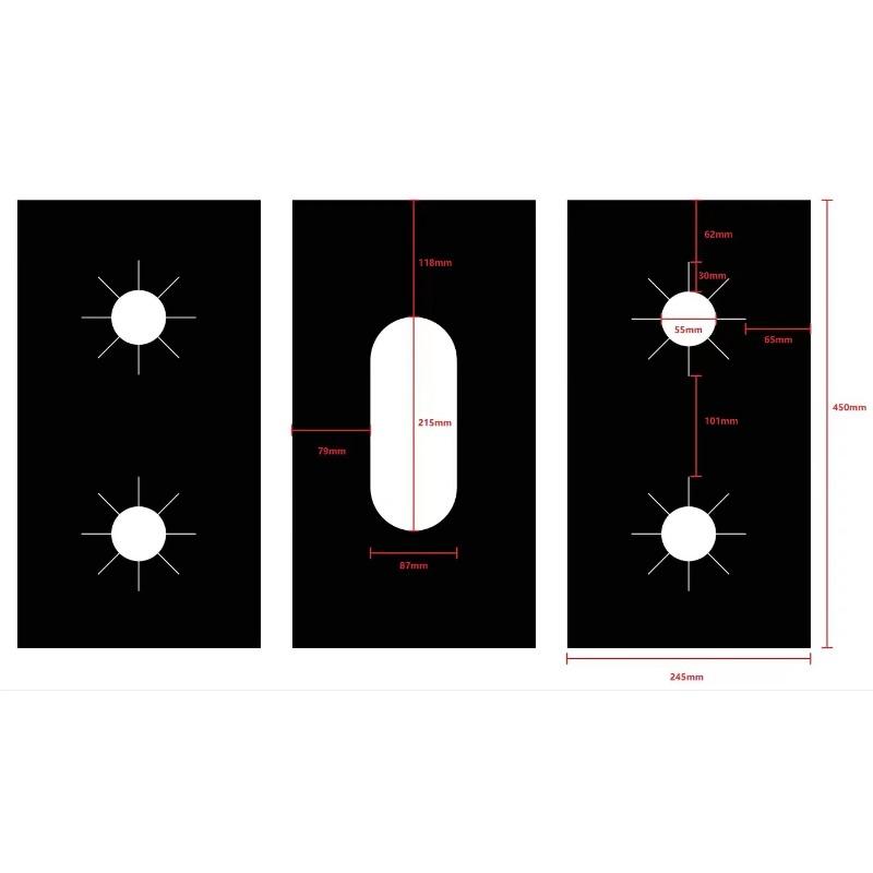 2 STÜCKE/3 STÜCKE Haushalt Verbrühschutz Herdmatte Küche Gasmatte Teflon Gaskochfeld Schutzmatte Anti-Öl und Anti-Fouling Gasmatte
