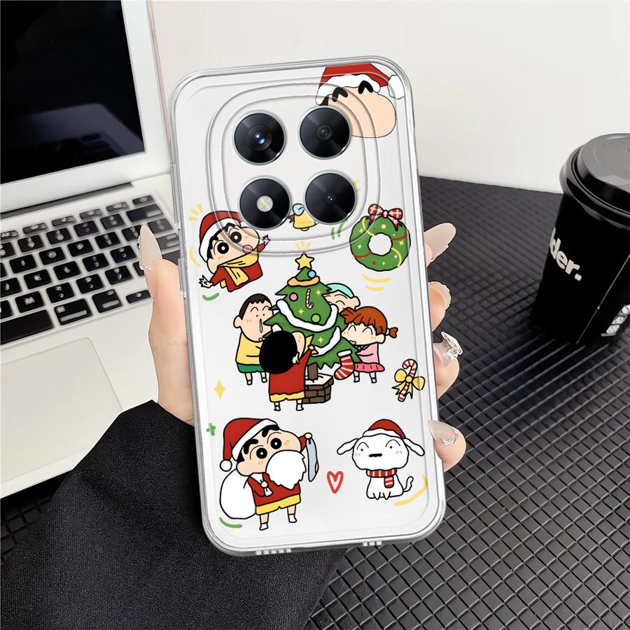 Case for Xiaomi Redmi Note 14 Pro Plus A4 12S 13C 10S 9 10 11S Note 13 11 12 14C Soft Phone Cover Cute Crayons Shinchan