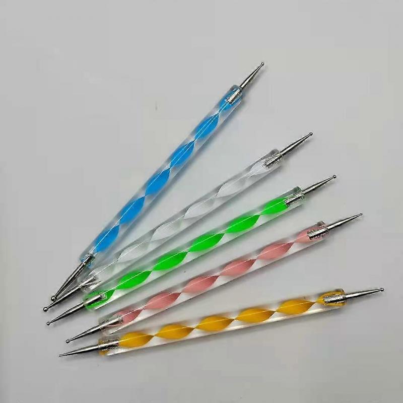 5-piece dotting pen set for nail art, tools with metal ball at the end for manicure