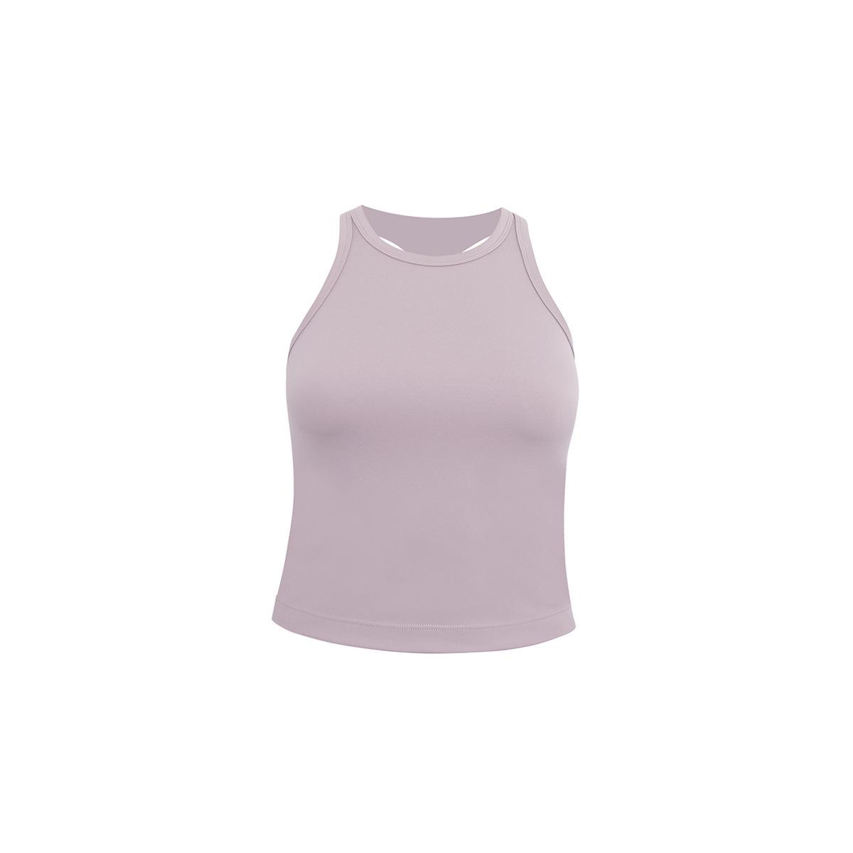 

Ribbed Solid Color Yoga Tank Top - Fitness Base Layer XXL-10