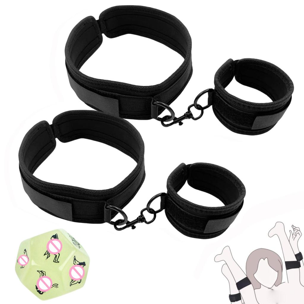 Bondage Handcuffs with Luminous Dice Sex Toys For Women Restraints Ankle Cuff Handcuffs Erotic Accessories Sex Toys