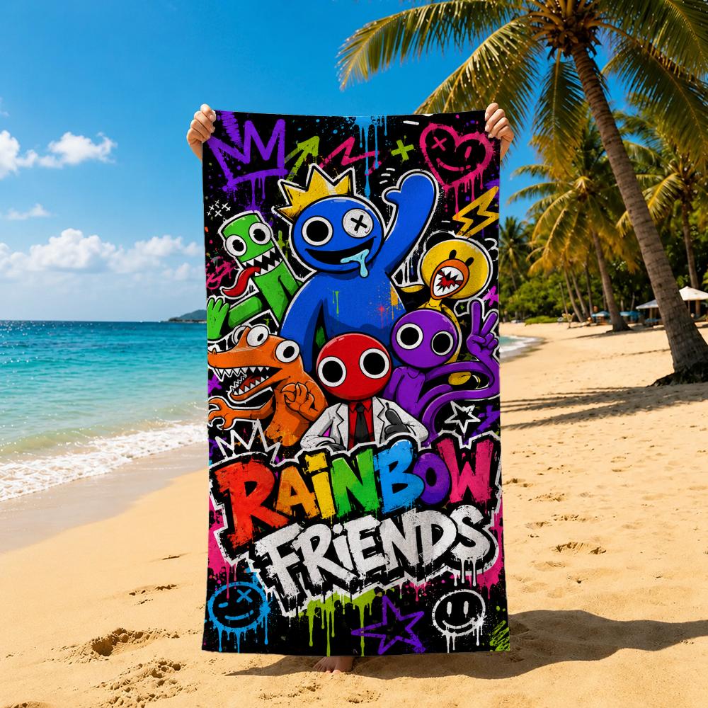Game R-Rainbow Friends Towel Towel Beach Towel, Quick Drying Absorbent Bath Towel for Swim,Gym,Camping,Outdoor Hot