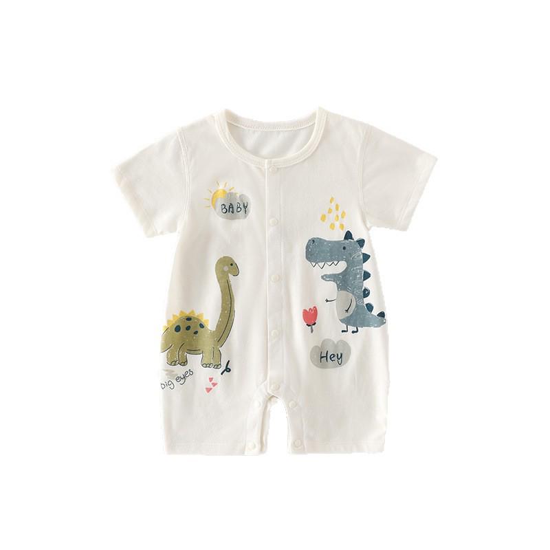 A-Class Pure Cotton Baby Romper: Summer Short Sleeve Crawling Suit for Newborn Boys & Girls