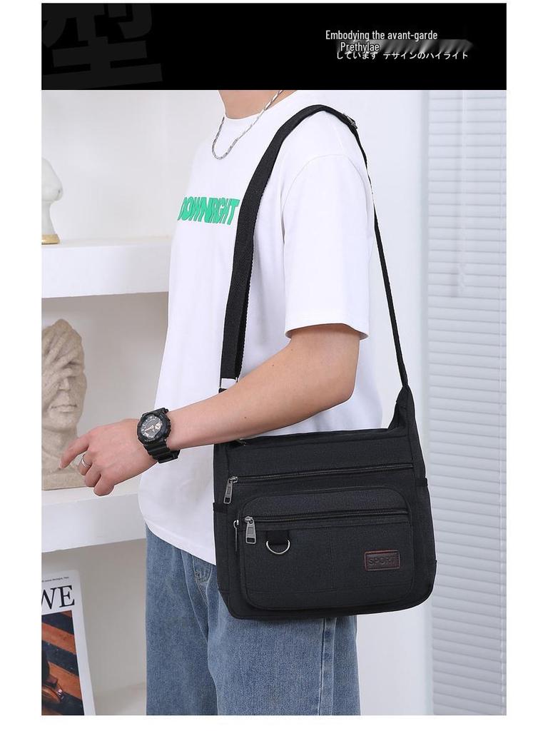 Herren Canvas Umhänge- und Schultertasche - Lässige Reise Messenger und Rucksack
