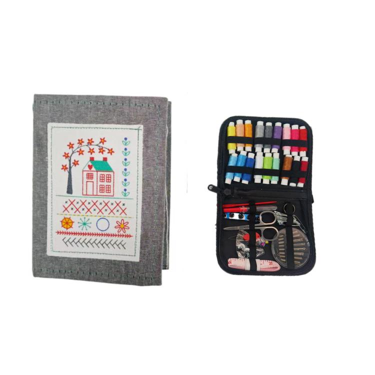 DIY Embroidery Stitch Book with 10 Pages for Hand Sewing and Linen Craft Enthusiasts