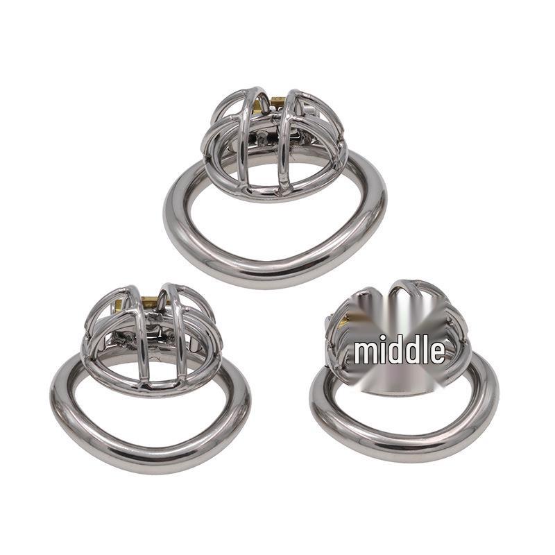 Chaqu Stainless Steel Men's Chastity Cage with Short Hollow Design