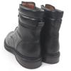 Pristine MONCLER Ankle boots Metal logo lace-up black leather mens 43 Used