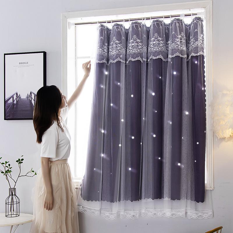 Punch-Free Solid Color Blackout Curtains for Dorms & Bedrooms
