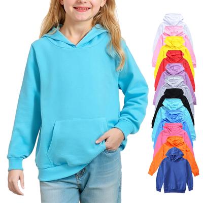 Big Kids' Solid Hoodie - Unisex Pullover Sweatshirt