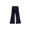 Clean-Fit Men's Distressed Loose Straight-Leg Jeans with Deconstructed Metal Rivets and Micro Flare Design