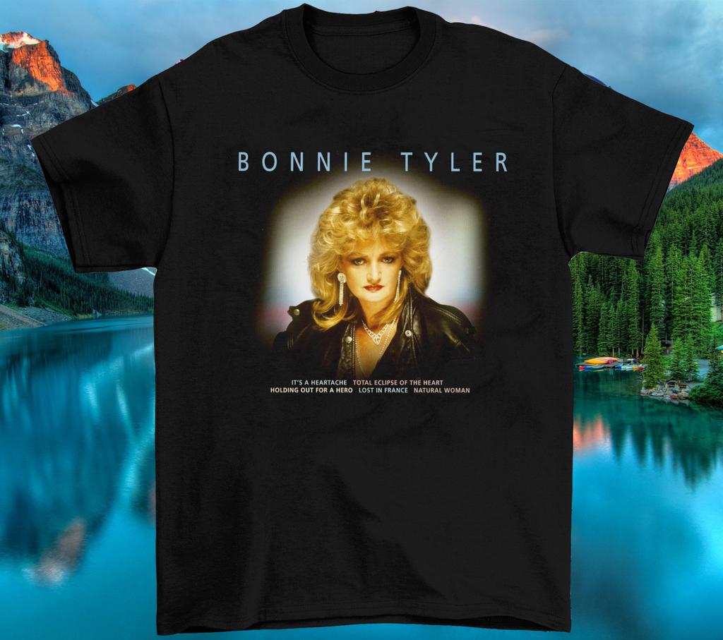 Very Best of Bonnie Tyler Heavy Cotton Black T Shirt EN352