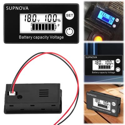 Jauge de tension DC 8 V-100 V LCD, testeur de tension au plomb-acide, lithium LiFePO4, compteur d'électricité numérique, compteur de capacité de batterie au lithium