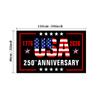 Bandiera Commemorativa del 250° Anniversario della Nascita dell'America Striscione Patriottico USA per il Giorno dell'Indipendenza Regalo da Collezione Storica 90x150cm