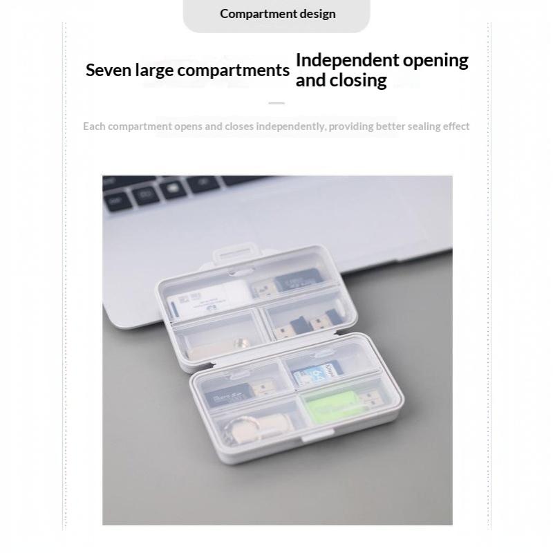 USB Accessories Storage Organizer Box Portable Foldable Lightweight Case for Phone Cables Chargers Earbuds Office Daily Use