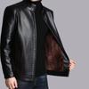 Autumn and Winter Men's Jacket Thickened Leather Jacket Dad Wear A Large Size High-quality Leather Jacket Windproof and Rainproof