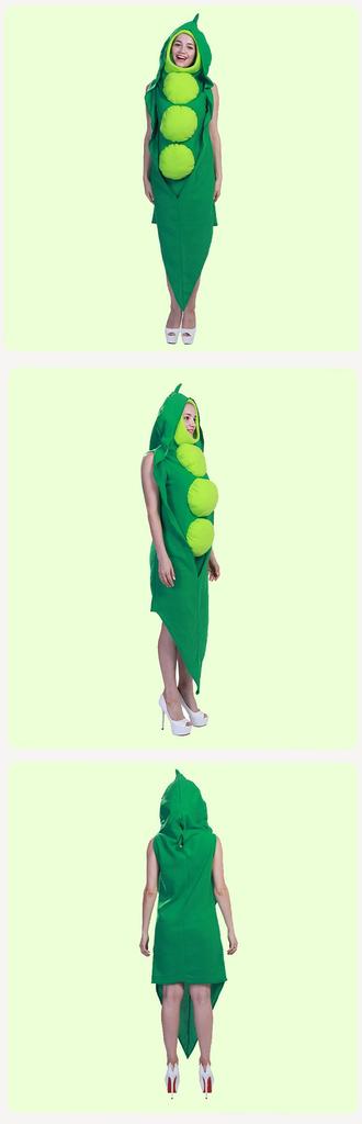 Cedar Eight Funny Costume for and Adults Full-Body Halloween, Cosplay, (Pea)