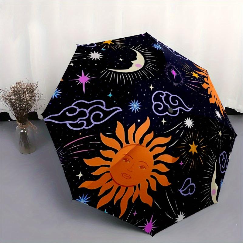 1pc Astronomical Design Automatic Umbrella - 8-Rib Foldable Design, Outdoor Adventures, and Family Celebrations Yy250829056