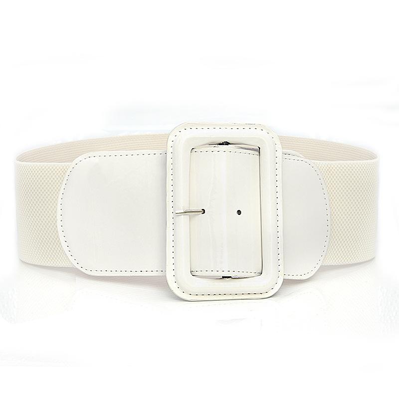 Belt Women Waist Stretch Elastic Wide Buckle Ladies Dress Waistband Strap Casual