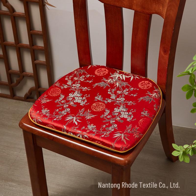 Chinese Brocade Washable Sofa & Dining Chair Cushion in Rosewood Design