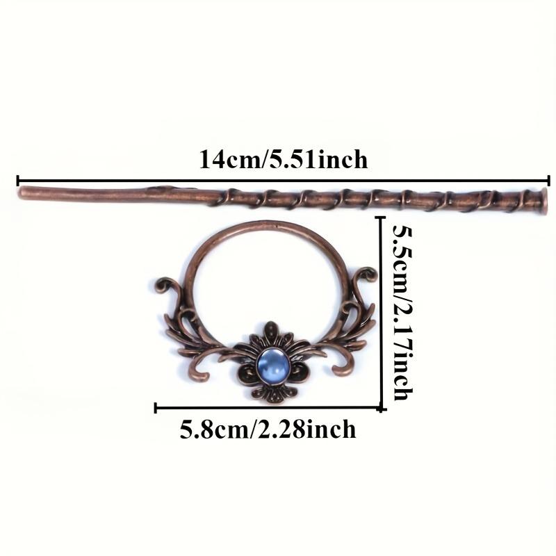 Viking Punk Witch Wand Hair Clip, Thick Moth Hair Wand, Halloween Party Cosplay Costume Props, Nordic Gothic Headwear