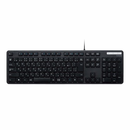 ELECOM Keyboard Kablet Membran Tynn Full Keyboard Svart TK-FCM108XBK