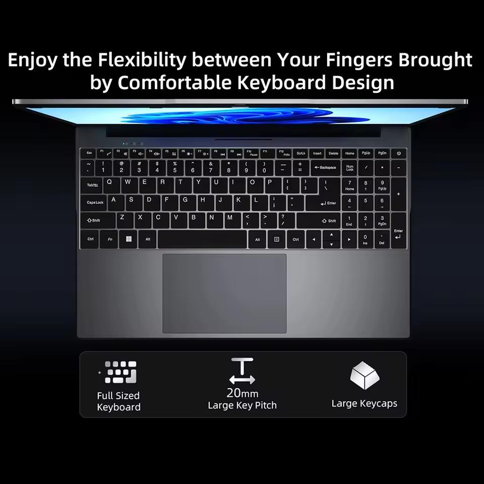Bmax X15 Pro 15.6 Inch 16GB RAM 512GB SSD Intel 12th Gen N100 Processor Windows 11 Notebook 1920*1080 HDMI Wifi USB Pc Laptop