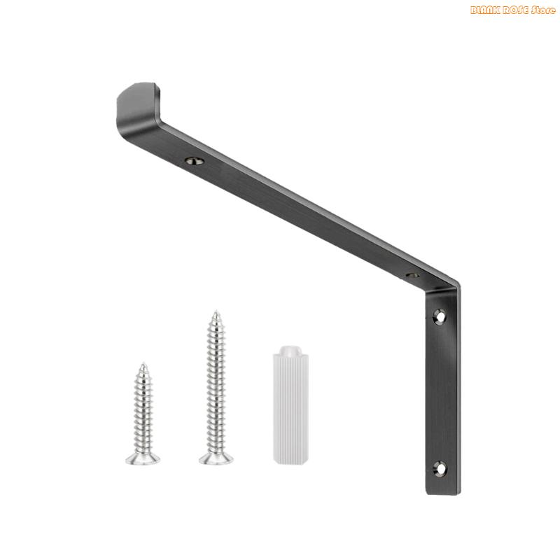 K1AE Wall Mounted Stainless Steel Shelving Bracket Simple Decorative Shelf Bracket