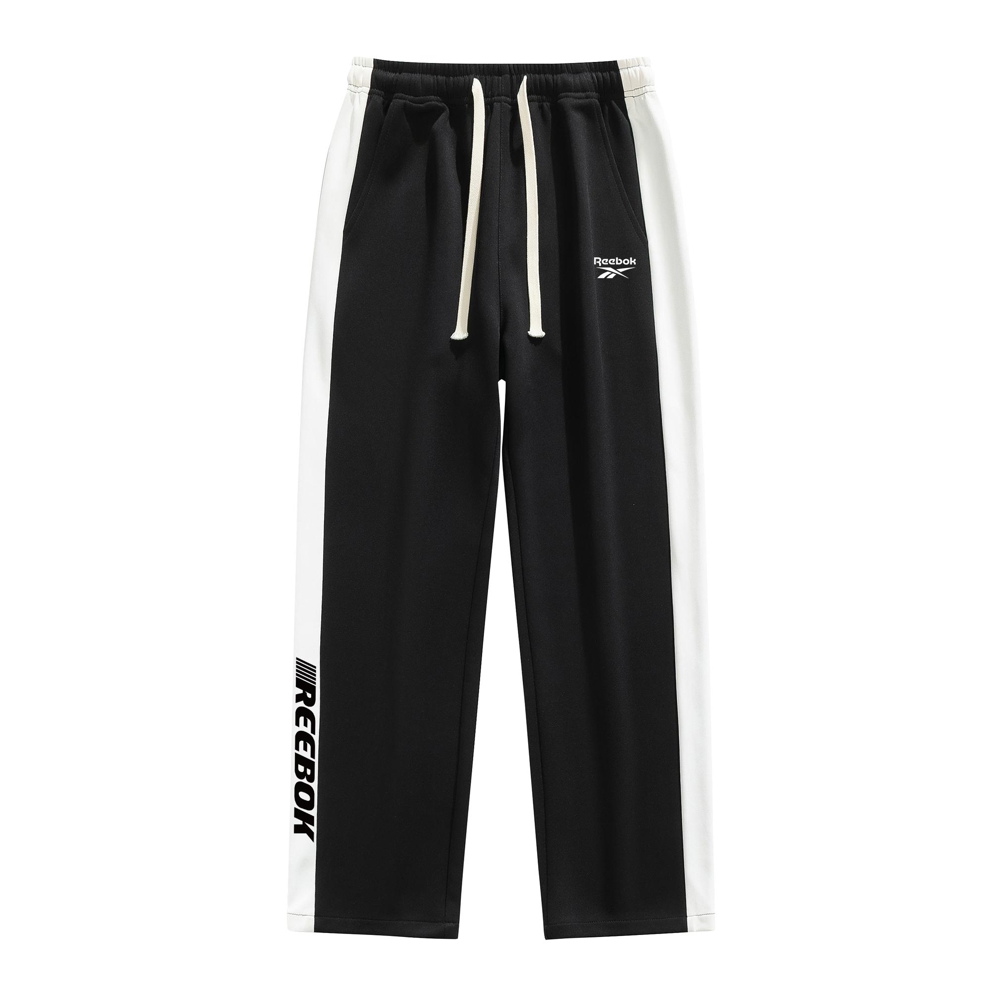 Reebok American Street Style Solid Color Straight Leg Striped Loose Wide Leg Pants Unisex pants 26SRMF10M-RY109L 3XL
