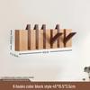 Solid Wood Wall-Mounted Piano Key Coat & Hat Rack - Punch-Free Storage Solution for Bedroom, Entrance, or Hallway.