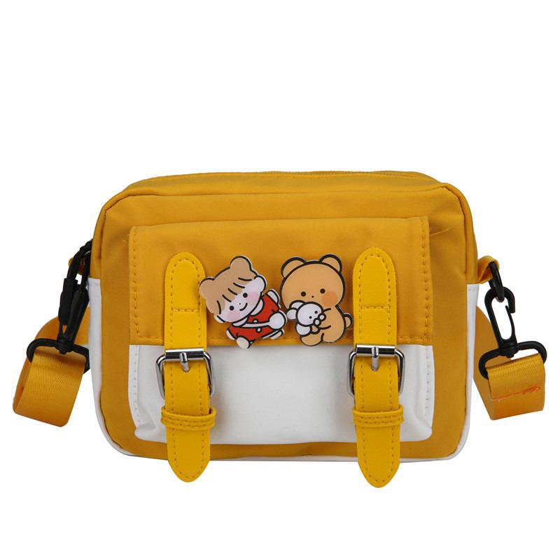 New Crossbody Bag for Girls, Cute Nyl Bag Female Students Korean Versi Japanese Style Artistic Instagram Shoulder Square Bag