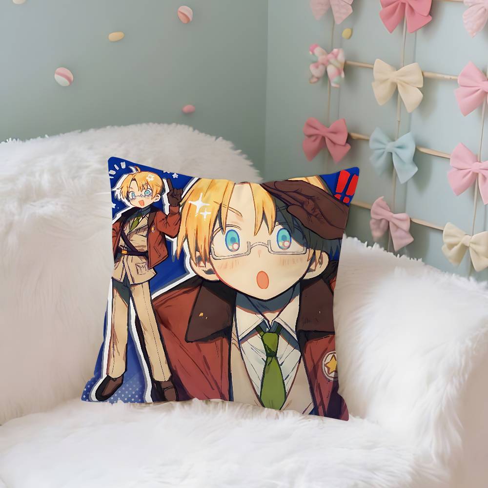 FunnyHhetalia WWorld StarsS Case Plush Fabric Soft Pillowcase Double Sided Print Cushion Cover Household Gifts