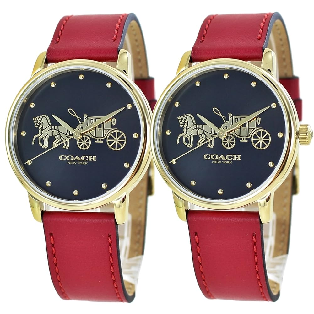 

Watch Pair Watch Storage Box Slim Thin Leather Watch 1450384814503848 [Coach] Men s Women s [Item]